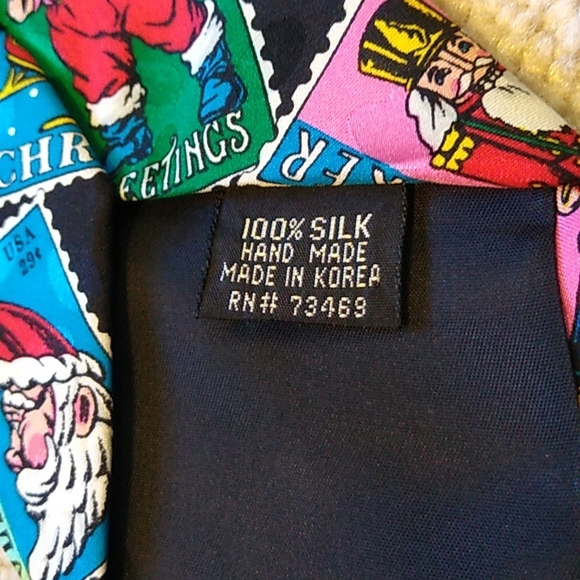 Vintage Christmas Postcard Tie. Addiction. Standard Size. - Picture 6 of 6